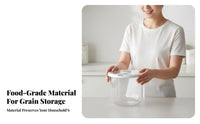 Moisture-Proof Rice Storage Container without Airtight Rice Container Transparent Body for Countertop, Kitchen Cabinet