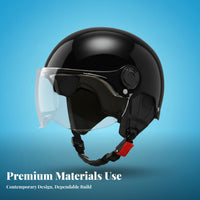 Motorcycle Half Helmet 3C Certified Helmet Four-Season Shielded Headwear for Women, Commuters, City Riding