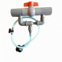 U-Shaped Pipe Venturi Fertilizer Injector Red Handle Irrigation Fertilizer Injector Tapered Outlet Garden Equipment Transparent Hose
