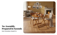Foldable Design No-Assembly Collapsible Table Space-Saving Cross-Frame Trestle Table Lightweight Household Furniture Sturdy Construction for Apartment Dwellers, Telecommuting Workers, Small Areas, Dining Room, Balcony, Home Office