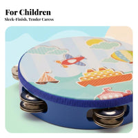 Child-Safe children's Tambourine Educational Percussion Playset Easy to Hold Hand Drum Develops physical abilitys for Kindergarten educators, Preschoolers, Music lesson, lessonroom, play area, play session