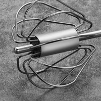 Stainless Steel Rotating Push Whisk Handheld Semi-Automatic Whisk Rust-Resistant Egg Beater Long-Lasting for Bakers, Baking