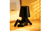 ABS Resin Sitting Figure Lamp Compact Bedside Night Light Lightweight Cup Shade Lamp Eye Friendly for Office Desk, Study