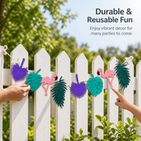 Tropical Flamingo Pineapple Cactus Non-Woven Birthday Banner Garland