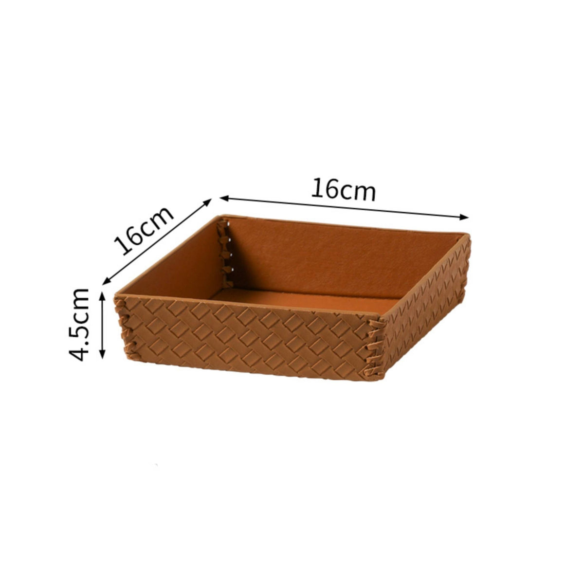 Woven Tray Organized Catchall Tray Textured Shallow for Tabletop, Vanity