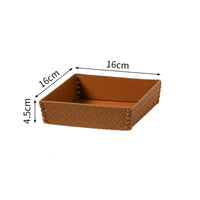 Woven Tray Organized Catchall Tray Textured Shallow for Tabletop, Vanity