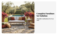 4 Pieces Nordic design 4-Piece Woven Conversation Set Weather-Resistant Outdoor Furniture sturdy Construction Patio Seating Includes pads for Garden fans, Homeowners, Entertainers, Sunroom, Balcony, rearyard, water's edge
