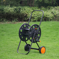 Metal Hose Reel Cart Two Wheels Hose Storage Reel Cart Watering Use for Car Washing