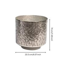 Aluminum Vase Decorative Metal Vase Lustrous Vessel for Decorators, Homeowners, Entryway