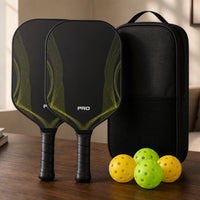 2 Pieces Pickleball Paddle Set with Carry Bag Non-Slip Carry Bag Balanced