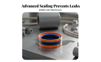 5 Pieces Hydraulic Cylinder Gasket Kit Oil Resistant KDAS Combination Gasket Machinery Component Leak-Resistant High Pressure