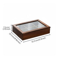 Multi-Section Candy and Nut Platter Solid Wood Wooden Compartment Snack Dish Chinese New Year Design Divided Serving Tray with Lid for Holidays