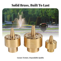 Long-Lasting Brass Fountain Nozzle Fountain Nozzle Heavy-Duty Construction for Landscapers, DIY Enthusiasts, Garden