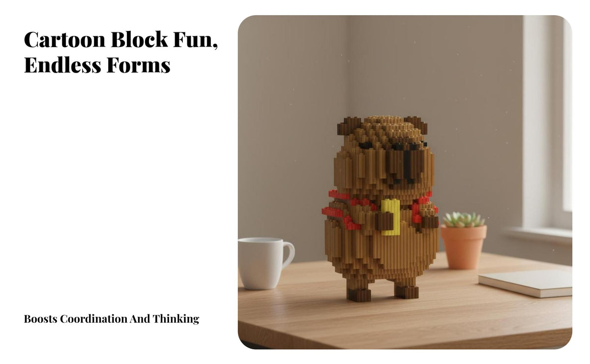 Creative Gift Capybara Building Blocks Material Micro Block Capybara Figure Playful Design for Children, Teens, Playroom, Office, Home
