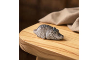 Tea Pet with Textured Surface Rustic Tea Pet Mini Crocodile Figurine for Collectors