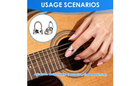 3 Pieces Easy to Bend Metal Adjustable Finger Picks Sturdy Stainless Steel Finger Picks Lightweight Instrument Accessory for Musicians, Beginners, Practice, Performance