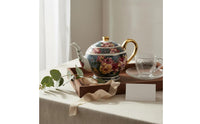 European Style Teapot Elegant Design Vintage Floral Tea Pot Drinkware for Couples, Housewarming