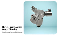 Uniform Atomization 3 Head Rotating Spray Nozzle Clog-Resistant Rotating Spray Nozzle Easy Installation for Car Washes, Cooling Systems