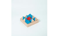 Wooden Block Board with Cards Educational Shape Puzzle with Grid Board Geometric Shape Matching Game Reasoning Pattern Matching