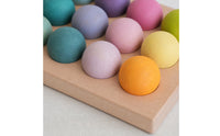 Child-Centered Counting Tray with Wooden Balls Educational Wooden Balls with Tray Fine Motor Sorting and Matching Toy Toddler for Toddlers, Preschoolers, Teachers, Homeschool, Playroom, Classroom