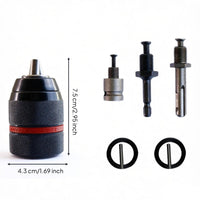 Self-Locking Drill Chuck Knurled Self-Locking Sturdy chuckDuty Tool for Machinists