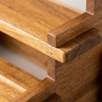 Wooden Tiered Spice Rack Organiser for Countertop, Tier Freestanding Kitchen Storage Rack, Modern Minimalist, Wood Seasoning Organiser Shelf