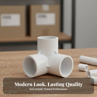 UPVC Water Pipe Connector Easy Installation PVC Pipe Fitting Pressure Resistant PVC Tee Corner Connector for Plumbers, Hobbyists, Gardening, Aquariums