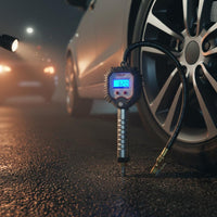 High Precision Tire Inflator Gauge 0.1 Resolution Car Tire Inflator LED Large Screen Inflation Easy to Use for Garage, Repair Shop
