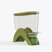 Dry Food Dispenser Press-Style Rice Dispenser Grain Container with Cup Countertop Bin BPAclear for Home Cooks, Kitchen, Pantry