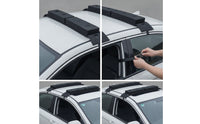2 Pieces Universal Car Roof Soft Rack Padded Soft Roof Rack with Straps Sturdy Lightweight for Surfers