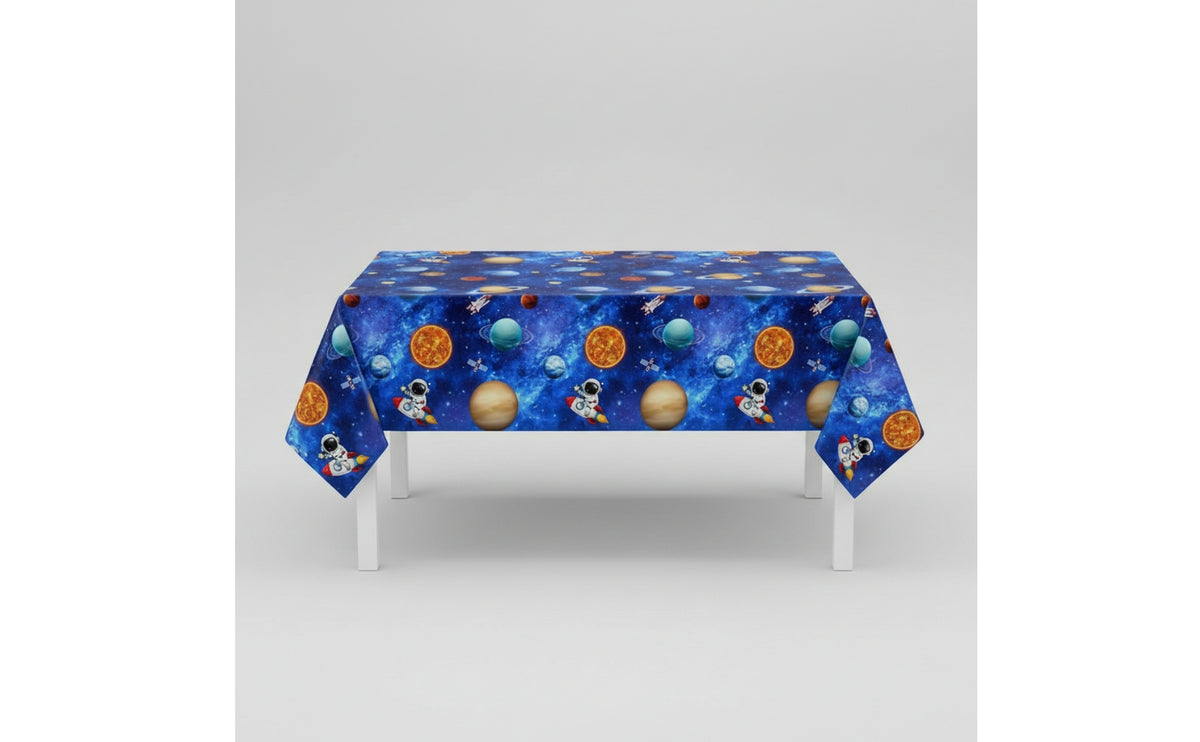 Space Tablecloth Starry Celestial Tablecloth Large for Kids, Birthday Parties, Dessert Tables