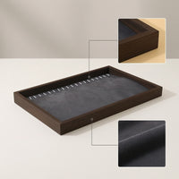 Jewelry Display Tray Shallow Necklace Display Tray Velvet for Drawer, Dresser