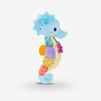 Soft Seahorse Cuddly Sensory Toy with Textured Fabrics Child-Safe for Infants