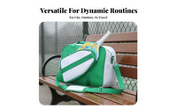 Paddle Racket Bag Waterproof Large Capacity Tennis Tote Water-Resistant Racket Bag Shoe Compartment for Athletes, Travel, Gym
