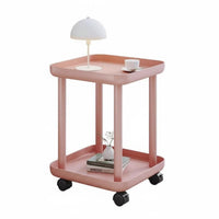 Minimalist Design 2-Tier Rolling Cart Compact Design Side Table Space-Saving Household Furniture Multifunctional for Apartment Dwellers, Prevent Slipping Ice Workers, Living Room, Bedroom, Small Areas, Balcony