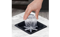 Cup Washer with Recessed Basin Stainless Steel Countertop Cup Washer Resistant   for Bartenders