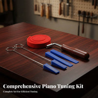 6 Pieces Piano Tuning Hammer and Mute Kit Felt Temperament Strip for Beginners