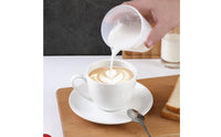 Milk Foaming Cup Manual Milk Frother Cup Microwave Coffee Specialist Steaming Jug for Coffee Lovers, Home Baristas, Office Breakroom