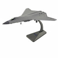 Highly Detailed J-50 Stealth Fighter Model Collectible Grade 1:100 Scale Fighter Jet Display Stand Included Diecast Alloy Airplane for Collectors, Aviation Enthusiasts, Desktop, Office