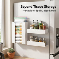 Bedroom Wall-Mounted Paper Dispenser for Students, Punch Tissue Box Holder for Home & Kitchen, Split Design, Versatile Bathroom Storage