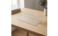 7 Divider Boards Acrylic Card Storage Box Removable Dividers Clear-Lid Card Box