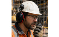 Helmet-Mounted Ear Muffs Cushioned Ear Muffs with Hard Hat Mount Long-Lasting