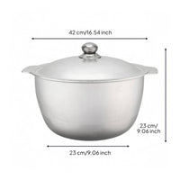 Thick Aluminum Pot Thickened Deep Aluminum Pot Uniform Heat Distribution Traditional Caldero for Boiling