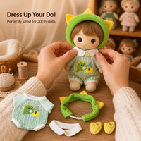 20cm Doll Clothes Set for Cotton Dolls, Stylish Outfits for Plush Figures