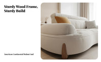 Curved puff Sofa pet-withstandant material Living Room Furniture Adjustable rear supportrest Sectional Couch for Apartment Dwellers, Families, Lounge Area, Bedroom