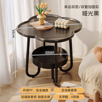 奶油风边几客厅移动茶几小圆桌子沙发边桌卧室床头柜床边桌置物架