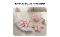 30cm Doll Outfit Great Gift BJD Dress Set Detailed Design Doll Dress Set for Kids, Dollhouse Play