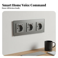 Home Automation Network Built-in Mobile App Control Intelligent Wall Outlet Timing Function Two-Outlet Plug Outlet for Homeowners, Hobbyists
