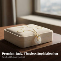 Bowknot Jade Necklace Elegant Design Safety Buckle Locket Timeless Elegance