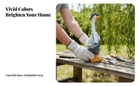 Resin Waterfowl Figurine Weather-Resistant Waterfowl Garden Statue Outdoor Decoration Cute Design Hand-Painted for Gardeners